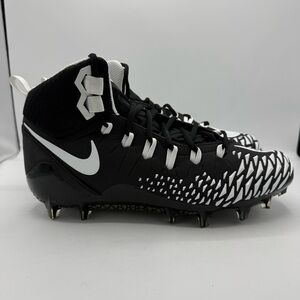 NIKE FORCE SAVAGE PRO TD FOOTBALL CLEATS MENS 11.5 WIDE BLACK/WHITE A02883-010